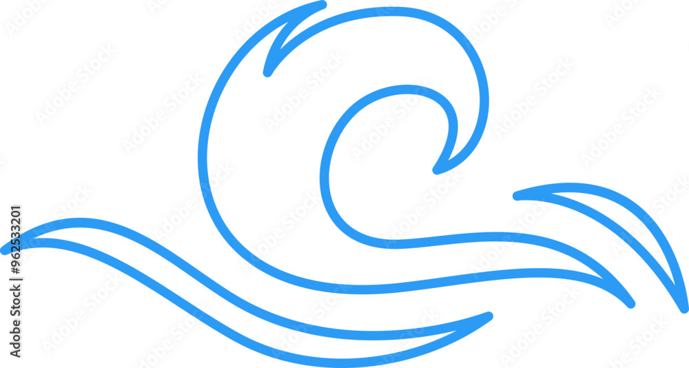 Wave Simple Line Icon Wave Simple Line Icon