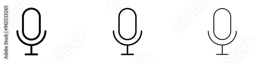 Microphone liner icon vector set.