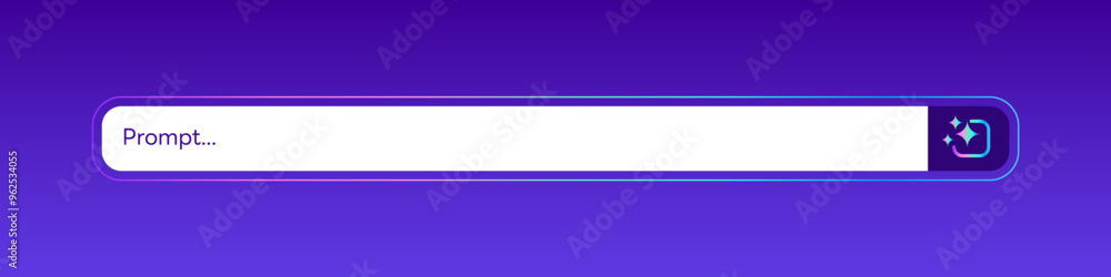 Prompt Generate AI Bar, Artificial Intelligence colorful Gradient icon with copy space ,Generate and Magic star icon AI. for website or application image generator Prompt Generate AI Bar, Artificial Intelligence colorful Gradient icon with copy space ,Generate and Magic star icon AI. for website or application image generator
