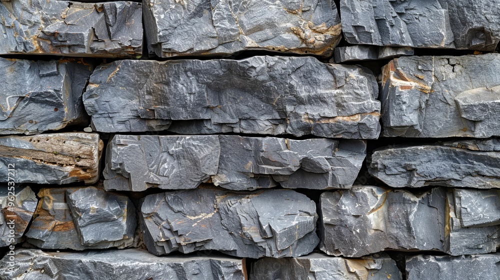 A Close-Up of a Stacked Stone Wall A Close-Up of a Stacked Stone Wall