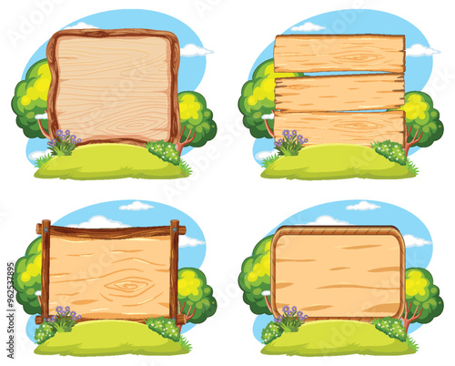 Wooden Signs in Nature