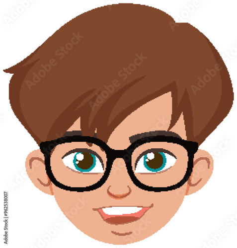 Smiling Boy with Glasses