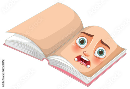 Emotional Book with Human Face