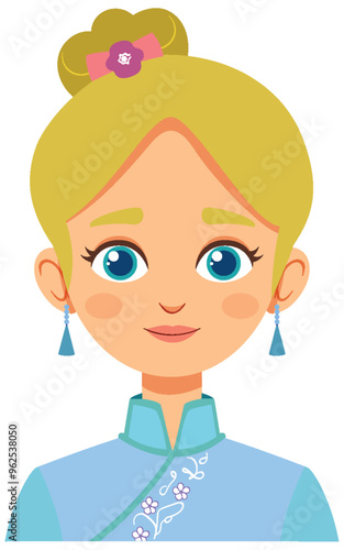 Traditional Chinese Avatar Illustration