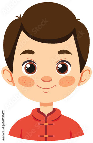 Smiling Boy in Traditional Attire