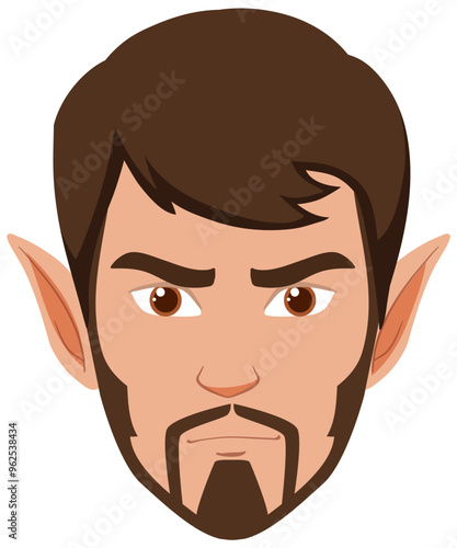 Serious Elf Character Illustration