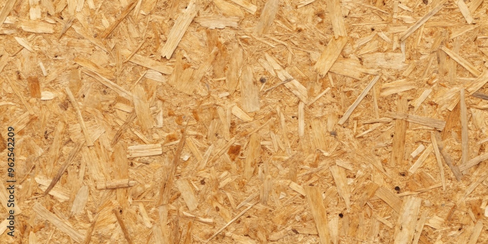Top view of seamless OSB wood veneer background, showcasing tight and sanded surfaces, OSB, boards, wood chips, brown Top view of seamless OSB wood veneer background, showcasing tight and sanded surfaces, OSB, boards, wood chips, brown