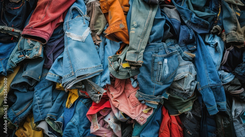 A Heap of Denim and Other Fabric Items A Heap of Denim and Other Fabric Items
