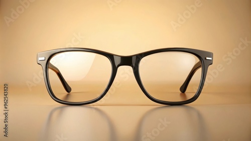 Stylish black glasses on a beige background, , glasses, black, cinema, entertainment, fashion, trendy, modern, accessory