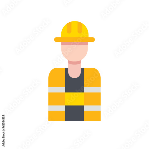 Worker User, labor and constructions Flat icon set