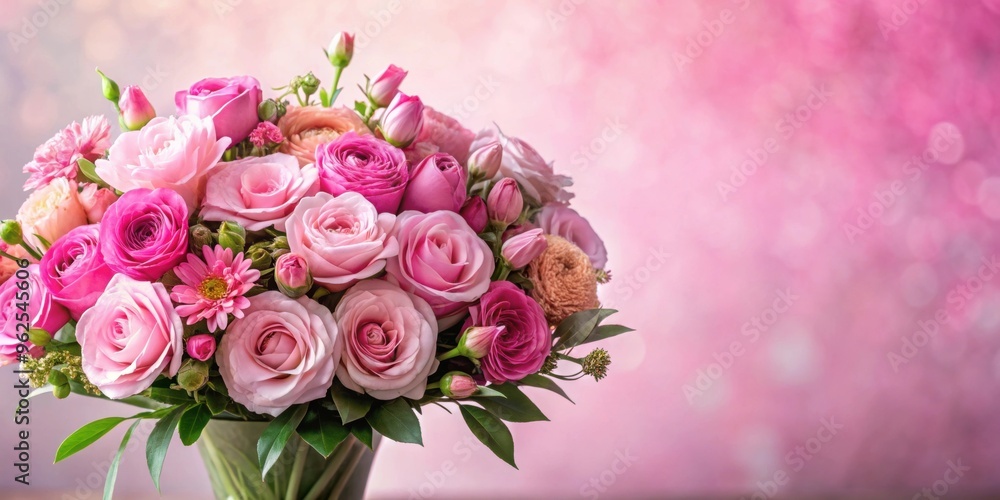 Beautiful bouquet of pink flowers for Valentine's Day, Valentine's Day, pink, flowers, gift, bouquet Beautiful bouquet of pink flowers for Valentine's Day, Valentine's Day, pink, flowers, gift, bouquet