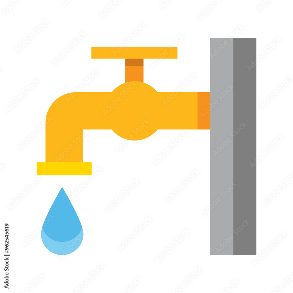 Water Tap, labor and constructions Flat icon set Water Tap, labor and constructions Flat icon set