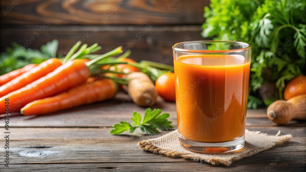 Freshly squeezed carrot juice in a clear glass , refreshing, healthy, beverage, organic, summer, nutrition, detox Freshly squeezed carrot juice in a clear glass , refreshing, healthy, beverage, organic, summer, nutrition, detox