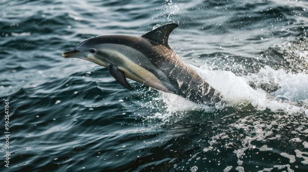 Fototapeta premium Dolphin Leaping Out of the Water