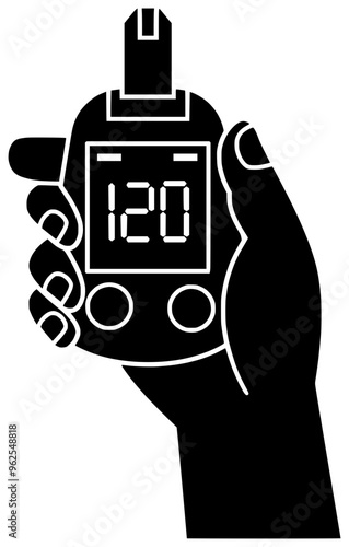 diabetes illustration health silhouette glucometer logo medical icon test outline glucose disease sugar diabetic illness insulin care medicine treatment shape and vector graphic background