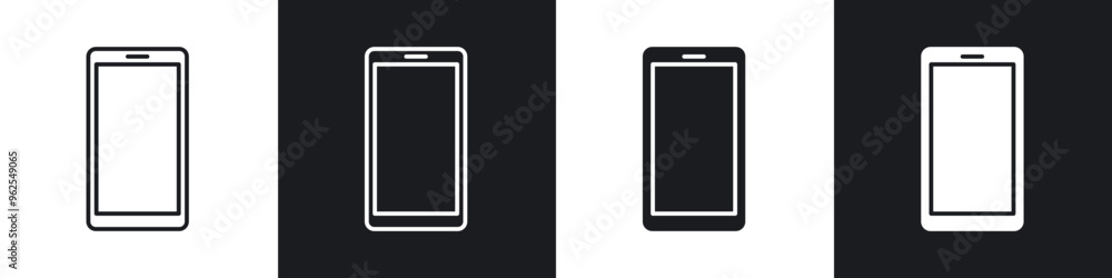 Smartphone line icon vector illustration set. Smartphone line icon vector illustration set.