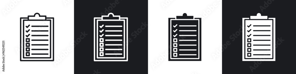 Check list line icon vector illustration set. Check list line icon vector illustration set.