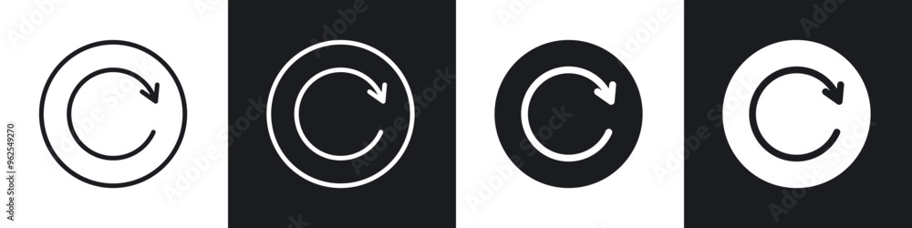 Refresh line icon vector illustration set. Refresh line icon vector illustration set.