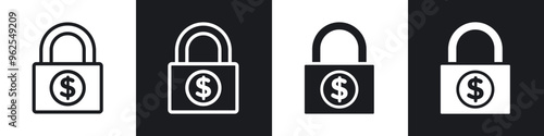 Fixed price line icon vector illustration set.