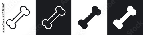 Bones line icon vector illustration set.