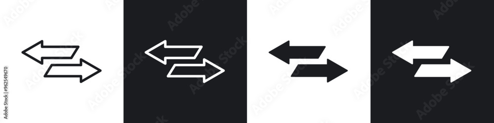 Data transfer line icon vector illustration set. Data transfer line icon vector illustration set.