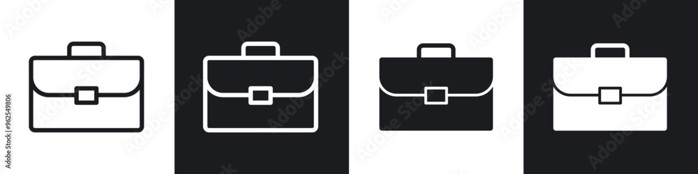 Briefcase line icon vector illustration set. Briefcase line icon vector illustration set.