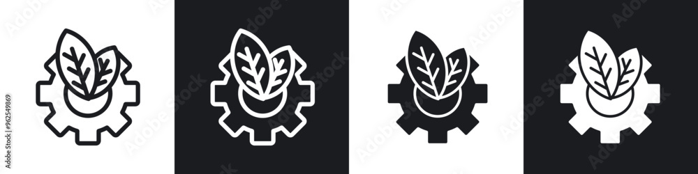 Green technology line icon vector illustration set. Green technology line icon vector illustration set.