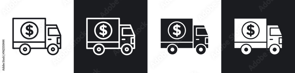 Shipping charges line icon vector illustration set. Shipping charges line icon vector illustration set.
