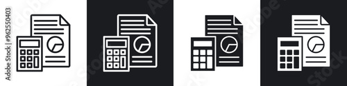 Accounting line icon vector illustration set.