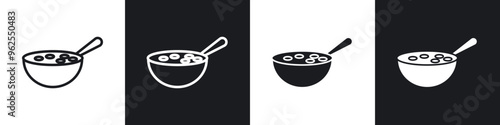 Cereal line icon vector illustration set.