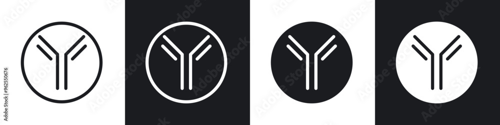 Antibody line icon vector illustration set. Antibody line icon vector illustration set.