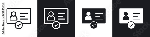 KYC line icon vector illustration set.