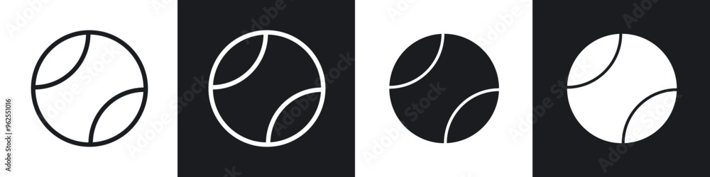 Tennis ball line icon vector illustration set. Tennis ball line icon vector illustration set.
