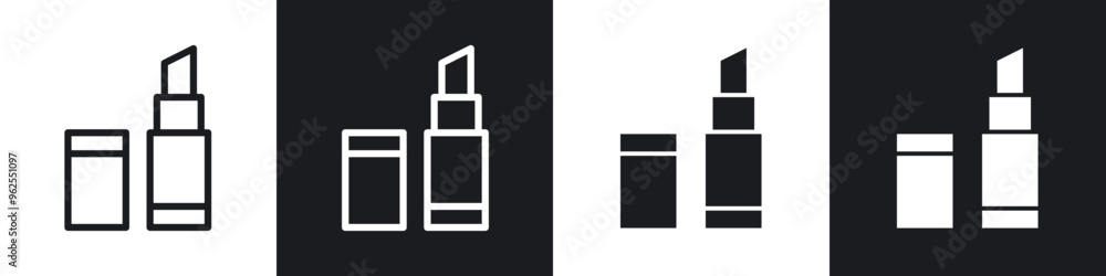 Lip balm line icon vector illustration set. Lip balm line icon vector illustration set.