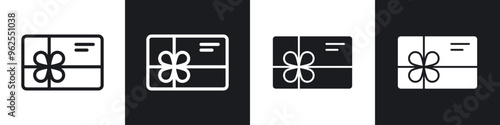 Gift card line icon vector illustration set.