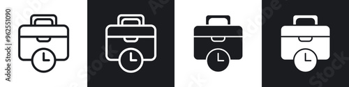 Work experience line icon vector illustration set.