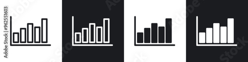 Graph line icon vector illustration set.