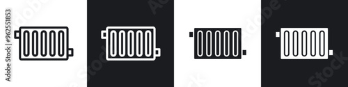 Conditioner heater line icon vector illustration set.