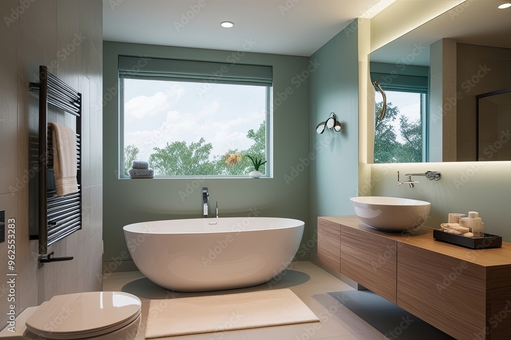 Modern Bathroom Design Trends with Soft Color Palettes and Innovative Tub Features Modern Bathroom Design Trends with Soft Color Palettes and Innovative Tub Features