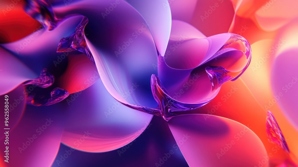Fototapeta premium Abstract Background with Intertwined Gradient Shapes