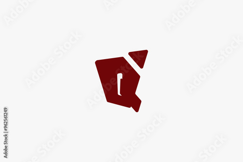 Minimalist and clean "Q" lettermark logo with a unique, angular shape. Perfect for tech startups, gaming companies, or any business looking for a dynamic and edgy brand identity.