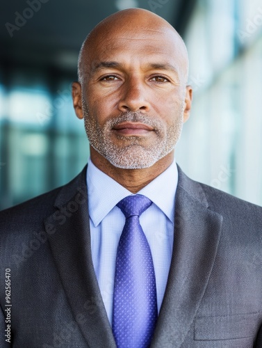 Confident businessman in a suit and tie