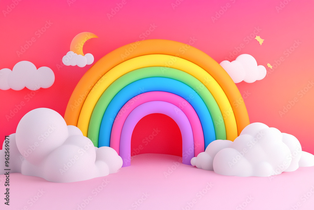rainbow flat 3d style. rainbow flat 3d style.