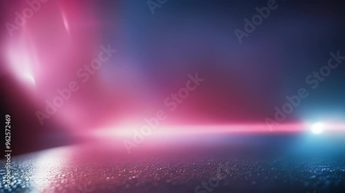 Abstract Light Background with Neon Effects and Smoke