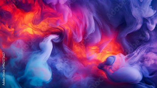 A dynamic abstract ink swirls background with fluid motion and vibrant colors, perfect for modern and artistic product displays and presentations.