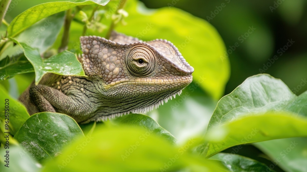 Chameleon in Green Foliage Chameleon in Green Foliage