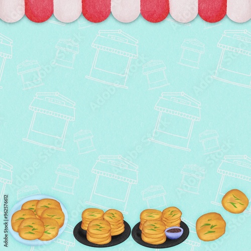 bindae tteok korean pancakes Background photo