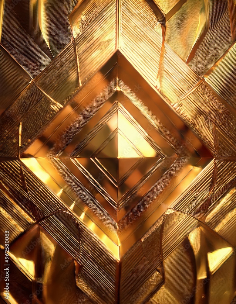 Naklejka premium Golden Geometric Pattern
