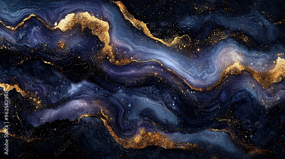 A deep purple marble background with gold flecks scattered throughout, creating a cosmic effect. A deep purple marble background with gold flecks scattered throughout, creating a cosmic effect.