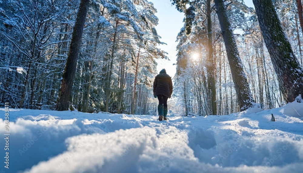 Snowy mountain paths for relaxation. Snowy mountain paths for relaxation.
